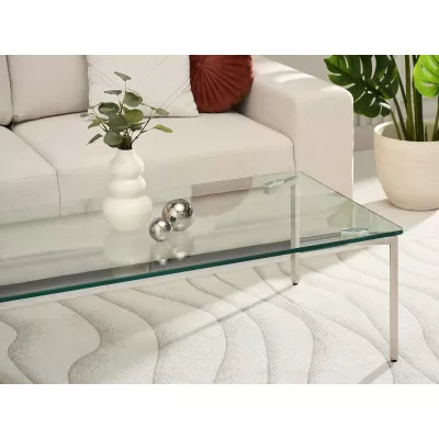 Breiter Couchtisch KIRO – transparent