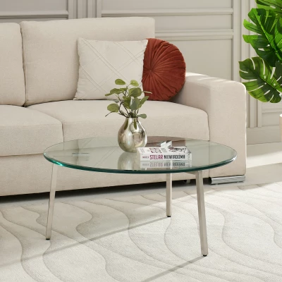 Runder Couchtisch TONIN – transparent