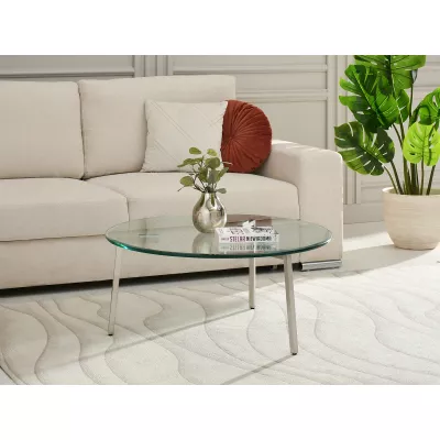 Runder Couchtisch TONIN – transparent