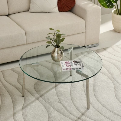 Runder Couchtisch TONIN – transparent