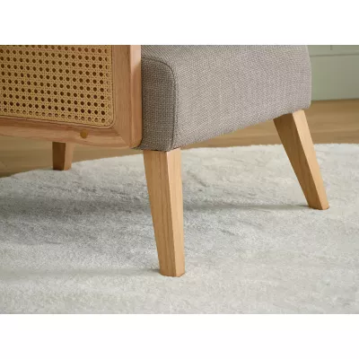 Skandinavischer Sessel AGNAR – beige/Eiche