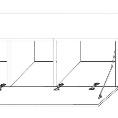 LODI Fernsehtisch – Breite 160 cm, weiß