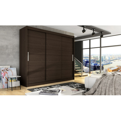 Geräumiger Kleiderschrank Lion – Breite 250 cm, schoko