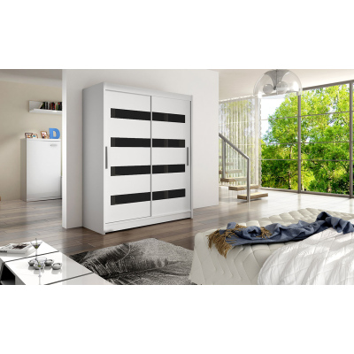 Moderner geräumiger Kleiderschrank Pablo – Breite 150 cm, weiß