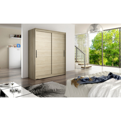 Moderner Kleiderschrank Wanesa – Breite 150 cm, Sonoma