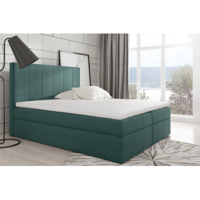 Boxspring gepolstertes Bett Daria türkis 160 + gratis Topper