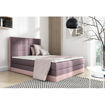 Doppelbett mit Matratze und Lattenrost Sandy Lila 200 + Gratis-Topper