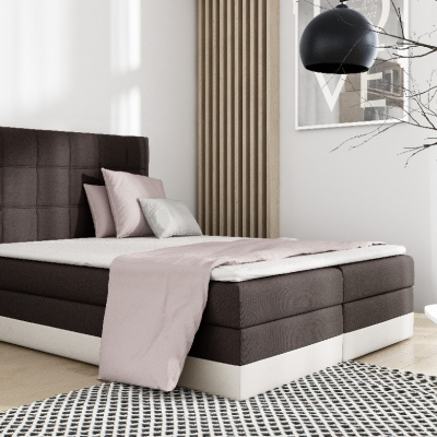 Doppelbett mit Matratze und Lattenrost Sandy Schokolade 160 + Gratis-Topper