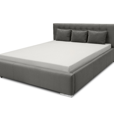 Gepolstertes Einzelbett Soffio mit Stauraum Blau 120 x 200