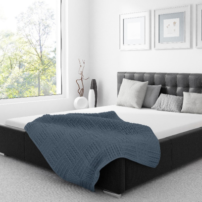 Soffio Polsterdoppelbett mit Stauraum Schwarz 140 x 200