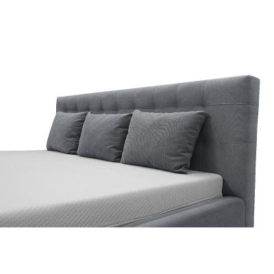 Soffio Polsterdoppelbett mit Stauraum Schwarz 140 x 200