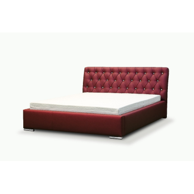 Designer-Einzelbett Adelaide mit hohem Kopfteil und Stauraum beiges Öko-Leder 120 x 200