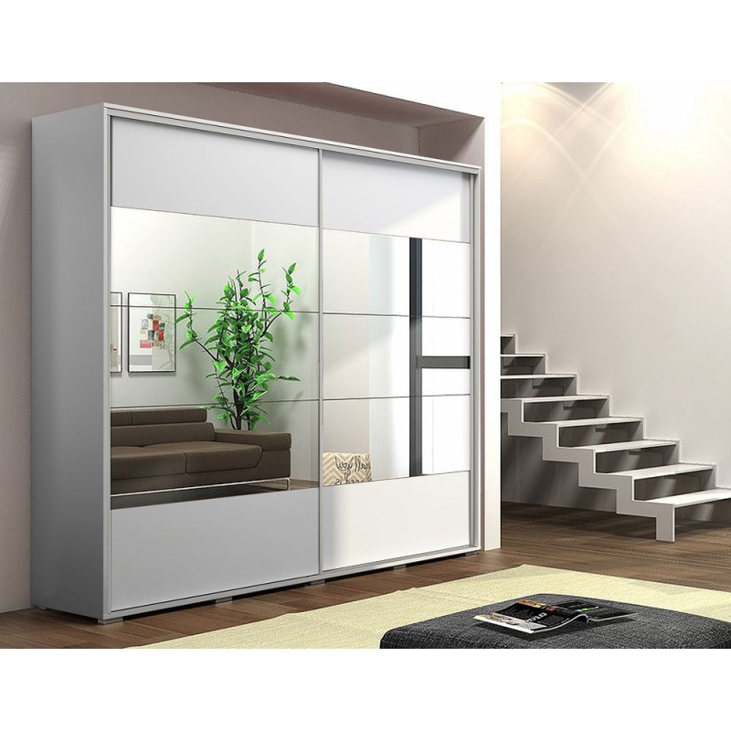 Kleiderschrank mit Spiegel FERNANDO, Breite 100 cm, Höhe 215 cm