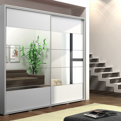 Kleiderschrank mit Spiegel FERNANDO, Breite 100 cm, Höhe 245 cm