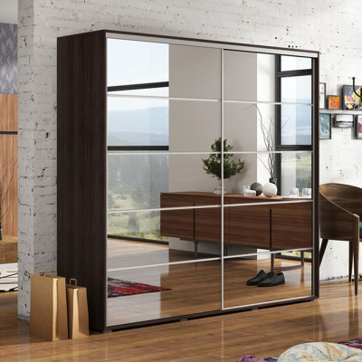 Kleiderschrank mit Spiegel GABRIEL, Breite 230 cm, Höhe 245 cm