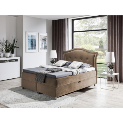 Elegantes rustikales Bett Bradley 120x200, hellbraun