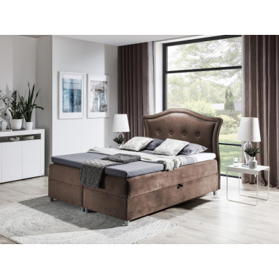 Elegantes rustikales Bett Bradley 120x200, braun