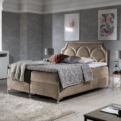 Luxusbett CASSANDRA 120x200, Braun