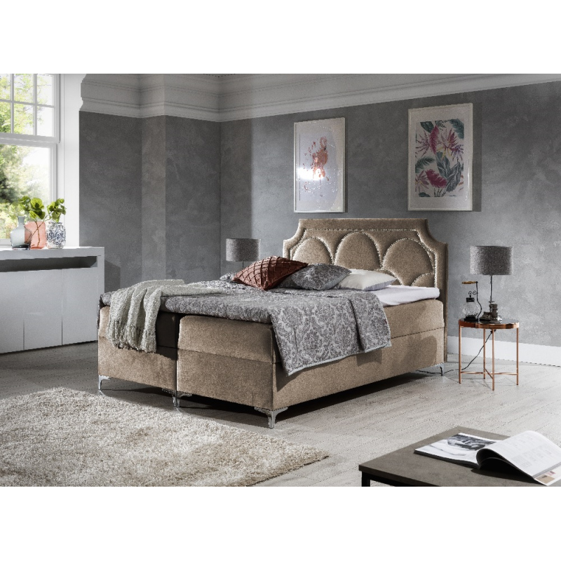 Luxusbett CASSANDRA 120x200, Braun