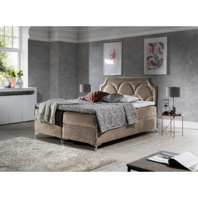 Luxusbett CASSANDRA 120x200, Braun