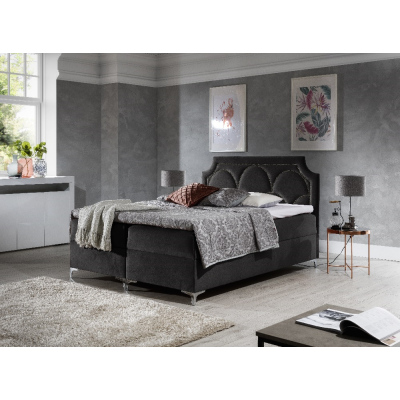 Luxusbett CASSANDRA 140x200, Grau