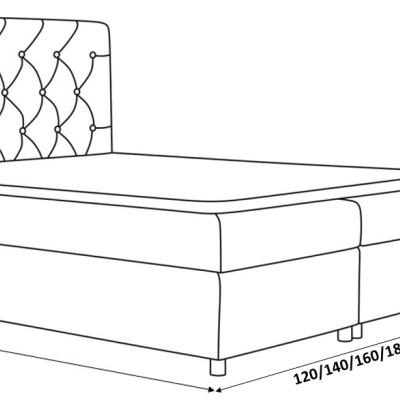 Elegantes Polsterbett Maximo 120x200, rot