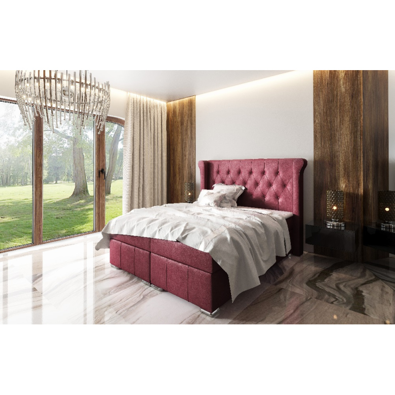 Elegantes Polsterbett Maximo 120x200, rot