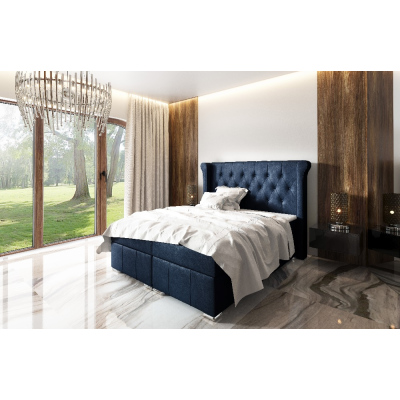 Elegantes Polsterbett Maximo 160x200, blau