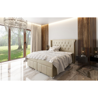 Elegantes Polsterbett Maximo 180x200, beige