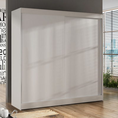 Geräumiger Kleiderschrank BULAN X – Breite 200 cm, weiß