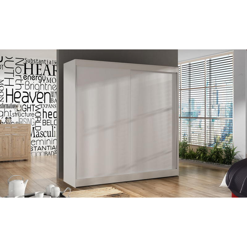 Geräumiger Kleiderschrank BULAN X – Breite 200 cm, weiß