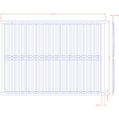 Lattenrost für Doppelbett 140 cm