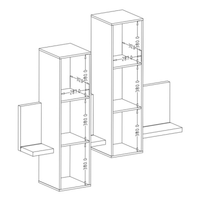 Hänge-Vitrine mit Beleuchtung KIBOU, appenzeller