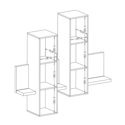 Hänge-Vitrine mit Beleuchtung KIBOU, appenzeller