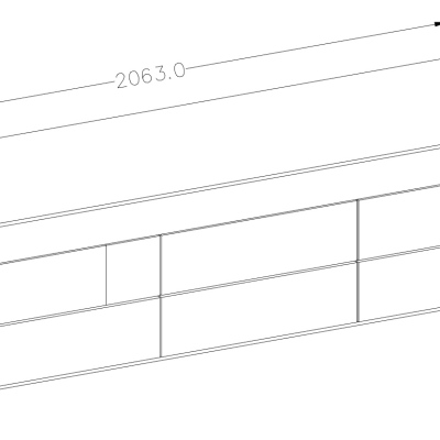 Schlichter Fernsehtisch mit Schubladen SHADI, weiß / Beton