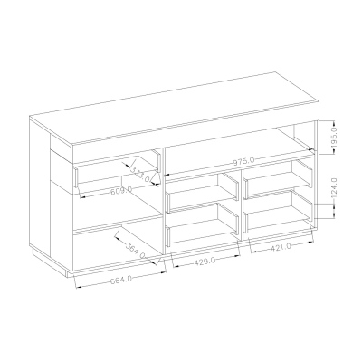 Moderne Kommode mit Schubladen SHADI, Weiß + Beton