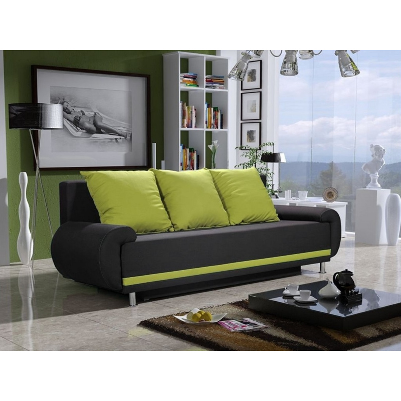 Designer-Sofa AMITERNO, Grün + Schwarz