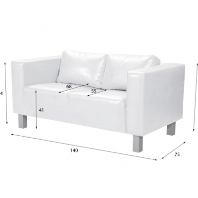 Zweisitzer-Sofa GIZELA, braun