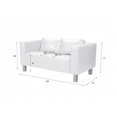 Zweisitzer-Sofa GIZELA, braun