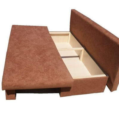 Klassisches Schlafsofa GIACINTO, Burgunderrot + beige