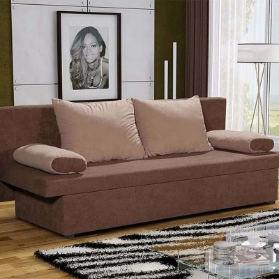 Klassisches Schlafsofa GIACINTO, braun + beige