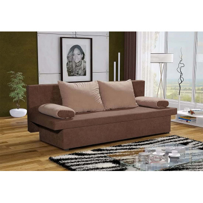 Klassisches Schlafsofa GIACINTO, braun + beige