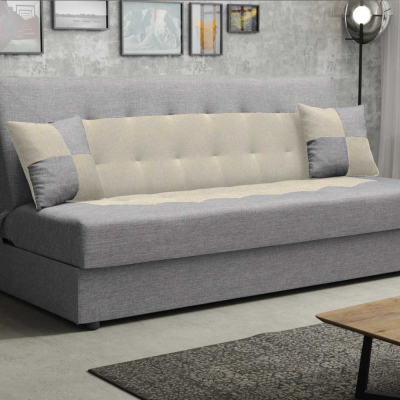 Sofa mit Klappmechanismus MALENA, grau + beige