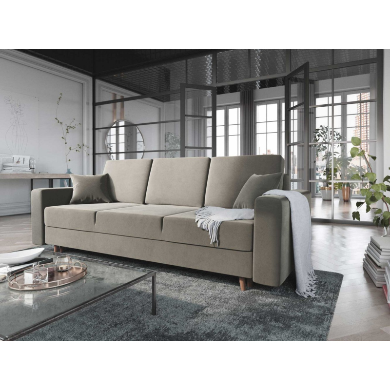 Ausklappbares gepolstertes Sofa KOMAS, Grau 2