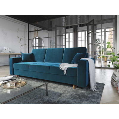 Ausklappbares gepolstertes Sofa KOMAS, Petroleum