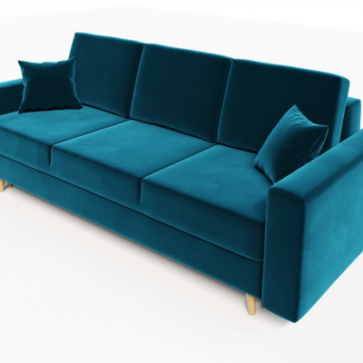 Ausklappbares gepolstertes Sofa KOMAS, Petroleum