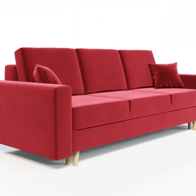 Ausklappbares gepolstertes Sofa KOMAS, Rot