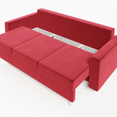 Ausklappbares gepolstertes Sofa KOMAS, Rot