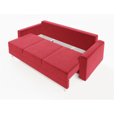 Ausklappbares gepolstertes Sofa KOMAS, Rot