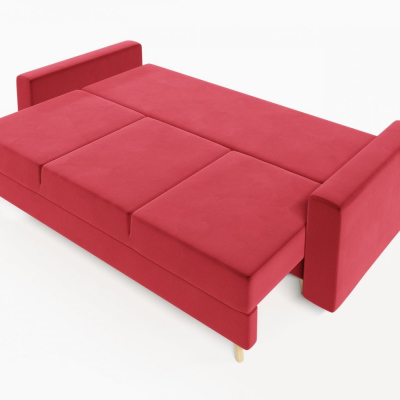 Ausklappbares gepolstertes Sofa KOMAS, Rot